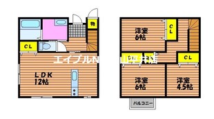 御成町借家の物件間取画像